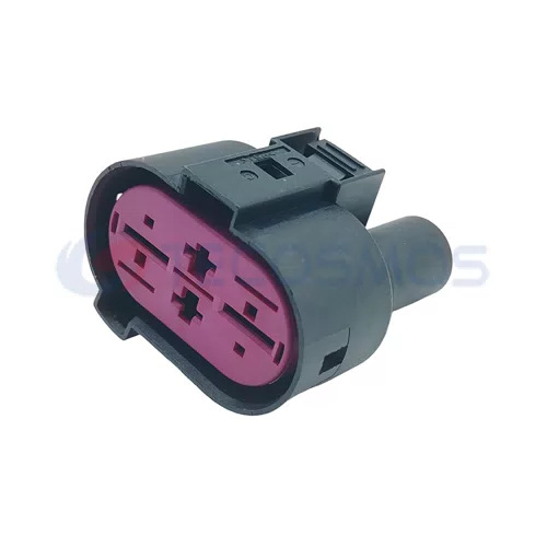 Waterproof IP66 Copper Contact ABS/Nylon Housing 4-Pin Female Electronic Fan Plug for Car Wire Connections 1J0906234